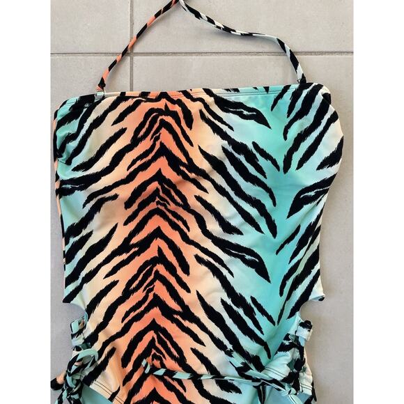 Sugar Beach Swim One Piece Swimsuit Animal Print Swimwear - Picture 2 of 9